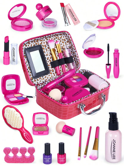 Pretend Makeup For Toddlers, Toys Play Makeup Set For Kids, Toddler Makeup Kit Pretend, Birthday Gifts Toys For 3 4 5 6 7 8+ Year Old Girls (Not Real Makeup)
