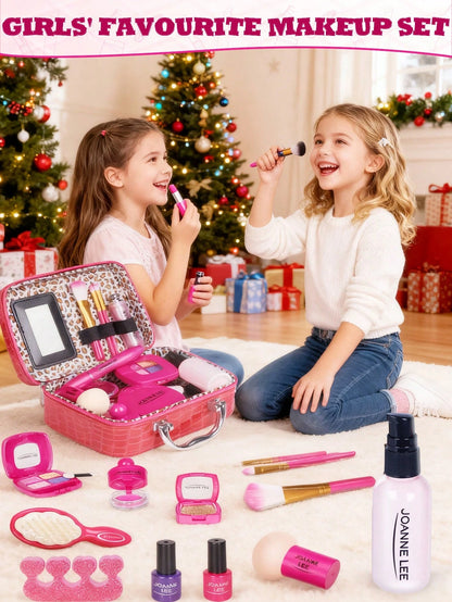Pretend Makeup For Toddlers, Toys Play Makeup Set For Kids, Toddler Makeup Kit Pretend, Birthday Gifts Toys For 3 4 5 6 7 8+ Year Old Girls (Not Real Makeup)