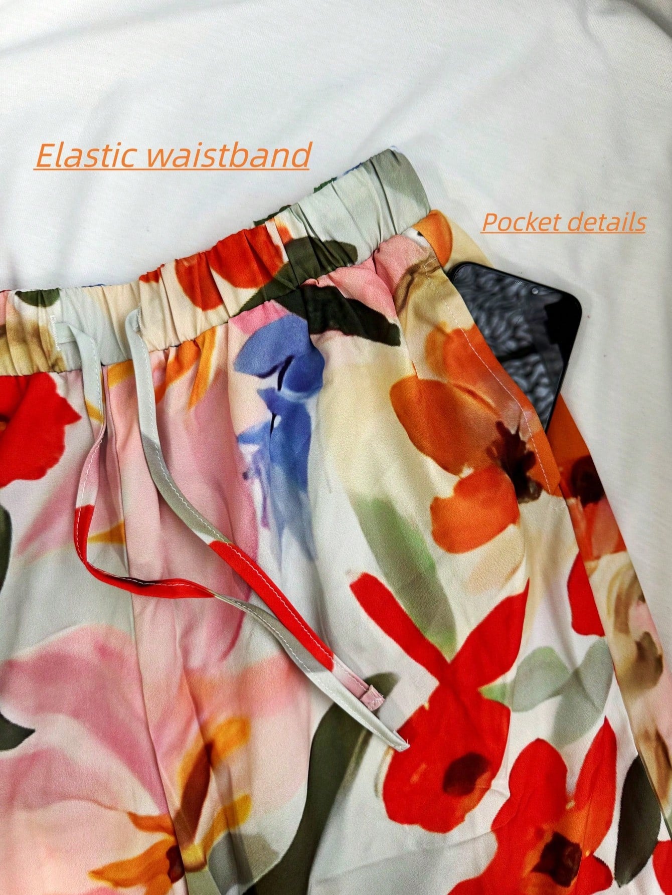 Printed High Waist Casual Pants, Versatile Trousers, Women's All-Match Style, Summer, Women's Clothing Spring