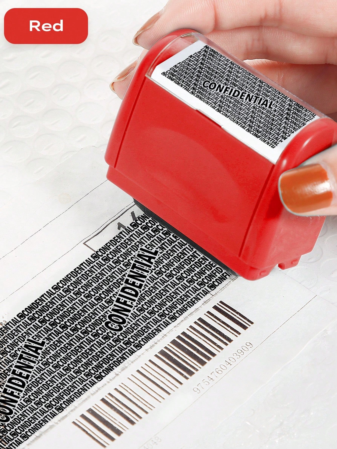 Privacy Protection Roller Stamp, Delivery Slip Address Privacy Pen, Personal Information Leakage Prevention, Convenient Privacy & Security Protection, Fast Drying Stamp Ink- 3 Refill Ink Cartridges A