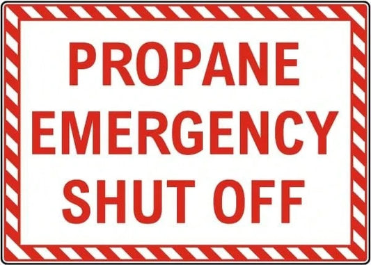 Propane Emergency Shut Off Sign Safety Signs Chemical Metal Tin U2013 12 X 16 Inch For Home Or Work