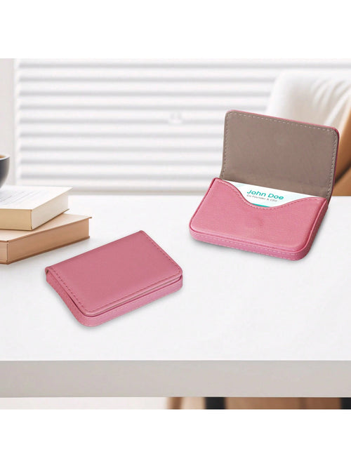 PU Leather Textured Magnetic Suitable For Carrying Cards Cards ID Cards And Notes Valentine's Day Card Holder Card Holder Wallet Business Card Holder Credit Card Holder Card Holder Women For Women Min