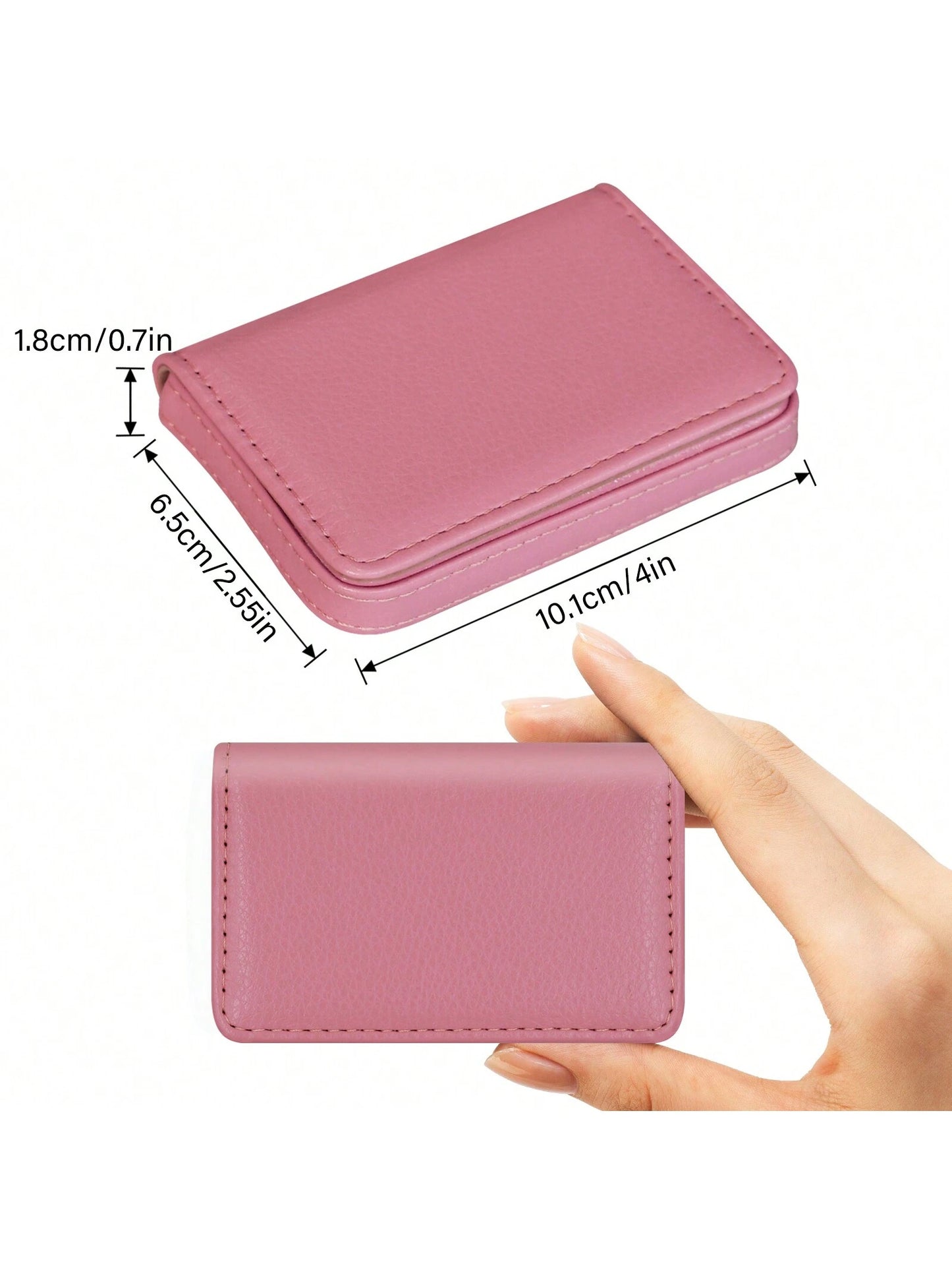 PU Leather Textured Magnetic Suitable For Carrying Cards Cards ID Cards And Notes Valentine's Day Card Holder Card Holder Wallet Business Card Holder Credit Card Holder Card Holder Women For Women Min