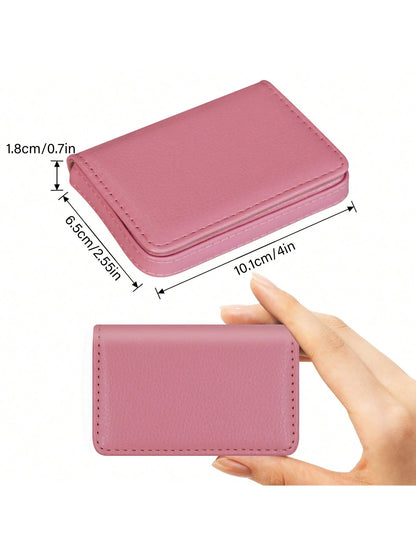 PU Leather Textured Magnetic Suitable For Carrying Cards Cards ID Cards And Notes Valentine's Day Card Holder Card Holder Wallet Business Card Holder Credit Card Holder Card Holder Women For Women Min