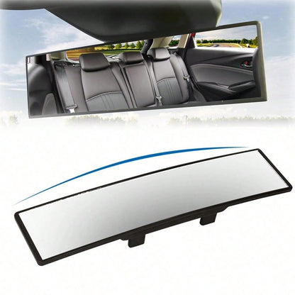 Rear View Mirror, Universal 11 Inch Panoramic Convex Interior Clip-On Wide Angle Mirror To Reduce Blind Spot Effectively For Car SUV Trucks-Clear