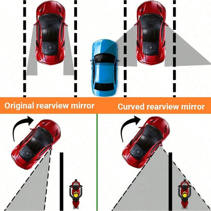 Rear View Mirror, Universal 11 Inch Panoramic Convex Interior Clip-On Wide Angle Mirror To Reduce Blind Spot Effectively For Car SUV Trucks-Clear