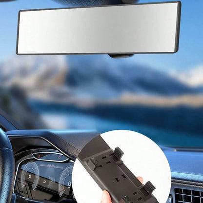 Rear View Mirror, Universal 11 Inch Panoramic Convex Interior Clip-On Wide Angle Mirror To Reduce Blind Spot Effectively For Car SUV Trucks-Clear