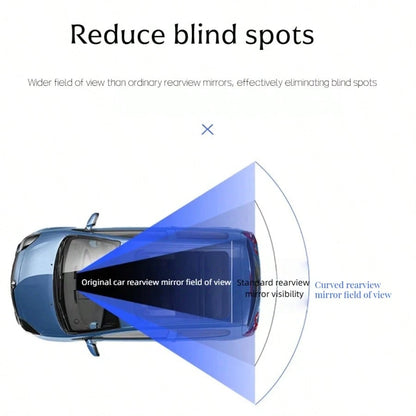 Rear View Mirror, Universal 11.81 Inch Panoramic Convex Interior Clip-On Wide Angle Mirror To Reduce Blind Spot Effectively For Car SUV Trucks-Clear