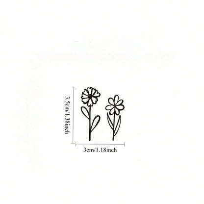 Rearview Mirror Sticker, Mini Flower Sticker, Small Plant Flower Sticker, For Laptops, Cars, Boats, SUVs, Trucks
