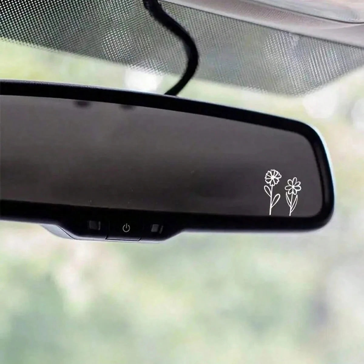 Rearview Mirror Sticker, Mini Flower Sticker, Small Plant Flower Sticker, For Laptops, Cars, Boats, SUVs, Trucks