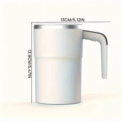 Rechargeable Self-Stirring Coffee Mug, Automatic Magnetic Stirring With Temperature Display, Made Of 304 Stainless Steel, Ideal For Milk & Cocoa In Office, Kitchen, Travel And Summer Use