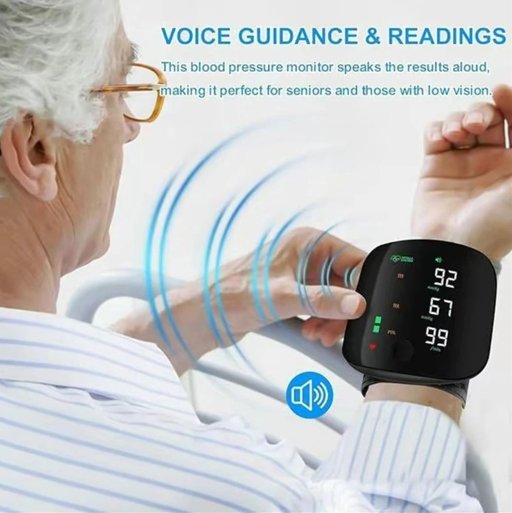 Rechargeable Wrist Blood Pressure Monitor, Automatic Electric Intelligent Blood Pressure Measuring Instrument, Can Retain Measurement Data, Can Measure The Blood Pressure Of 2 People, Rechargeable Tou