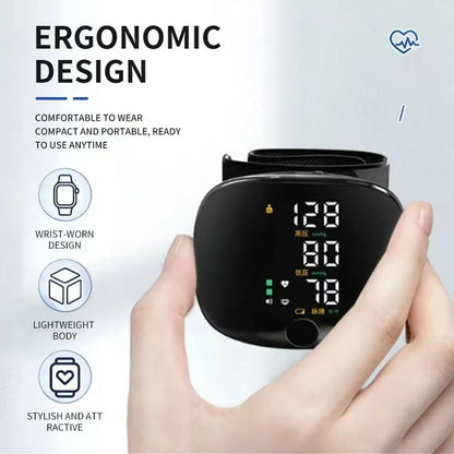 Rechargeable Wrist Blood Pressure Monitor, Automatic Electric Intelligent Blood Pressure Measuring Instrument, Can Retain Measurement Data, Can Measure The Blood Pressure Of 2 People, Rechargeable Tou