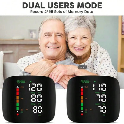 Rechargeable Wrist Blood Pressure Monitor, Automatic Electric Intelligent Blood Pressure Measuring Instrument, Can Retain Measurement Data, Can Measure The Blood Pressure Of 2 People, Rechargeable Tou