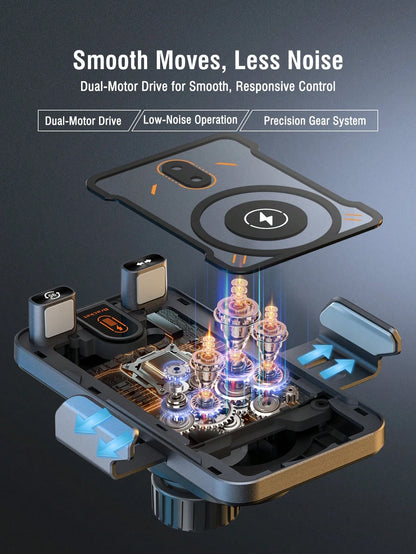 REMAX 15W Wireless Fast Charging Car Phone Holder With RGB Light, Auto Open/Close & Sensor, Overheat Protection, Type-C Interface, Compatible With IPhone And Android, Supports Phone Cases, Universal C
