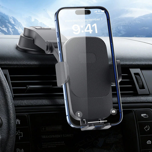 REMAX 1pc Adjustable Universal Car Phone Holder- Dashboard/Windshield Suction Cup Mount Suitable For All Smartphones