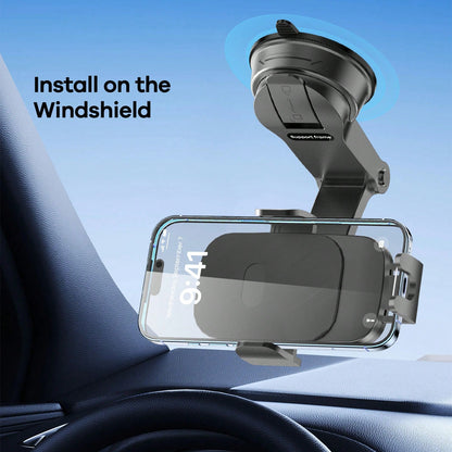 REMAX 1pc Adjustable Universal Car Phone Holder- Dashboard/Windshield Suction Cup Mount Suitable For All Smartphones