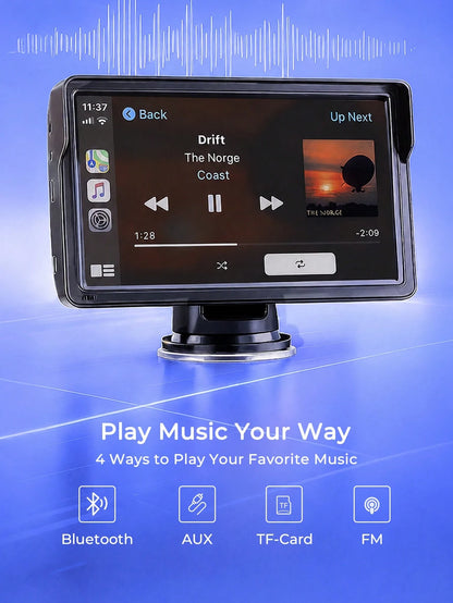 REMAX 7-Inch Universal Car Display Monitor; Built-In Wireless CarPlay And Android Auto; Plug And Play; Car Display Monitor; Touchscreen; Quick Install Car Accessories; Fit For All Car Models; Automoti