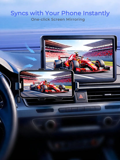 REMAX 7-Inch Universal Car Display Monitor; Built-In Wireless CarPlay And Android Auto; Plug And Play; Car Display Monitor; Touchscreen; Quick Install Car Accessories; Fit For All Car Models; Automoti