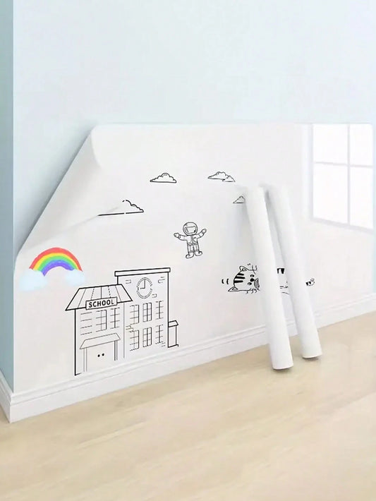 Removable Electrostatic Whiteboard Sticker, Reusable Dry Erase Drawing Film, No-Adhesive Graffiti Board For Kids, Back To School