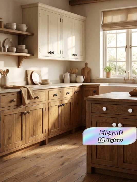 Retro Cabinet Handles, Drawers & Cupboard Pulls, Round Single Hole Kitchen & Furniture Decorative Hardware