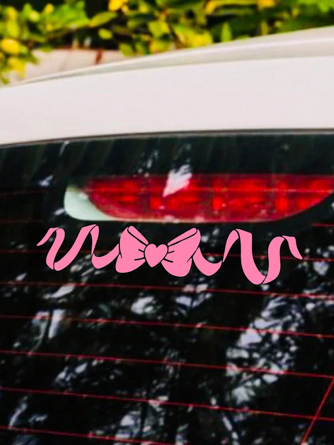 Ribbon Bow Car Decal- Cute Car Decal Car Window Bow Sticker Girly Car Decal Holographic Laptop Sticker Car Decals For Women