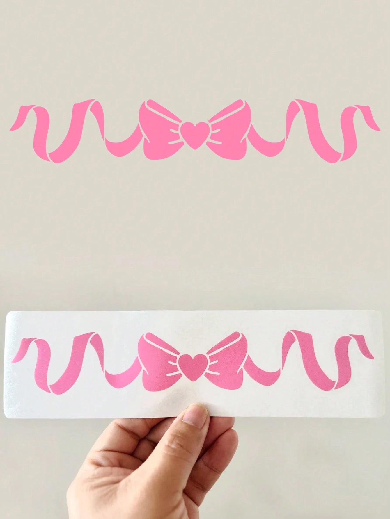 Ribbon Bow Car Decal- Cute Car Decal Car Window Bow Sticker Girly Car Decal Holographic Laptop Sticker Car Decals For Women