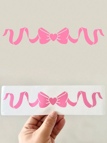 Ribbon Bow Car Decal- Cute Car Decal Car Window Bow Sticker Girly Car Decal Holographic Laptop Sticker Car Decals For Women