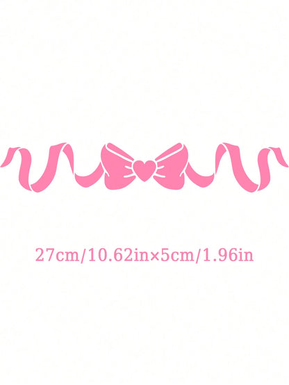 Ribbon Bow Car Decal- Cute Car Decal Car Window Bow Sticker Girly Car Decal Holographic Laptop Sticker Car Decals For Women