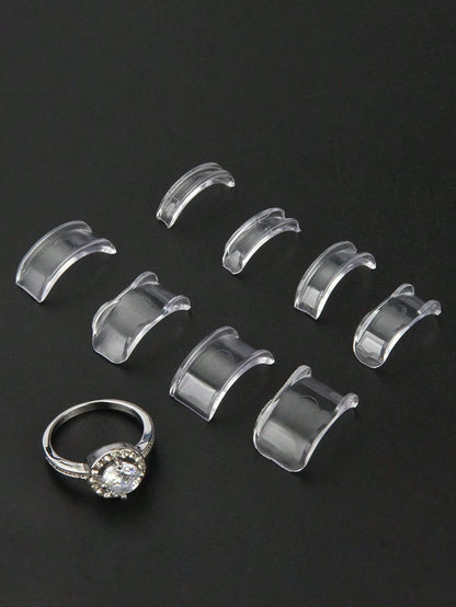 Ring Adjuster, Jewelry Ring Accessories, Reusable, Suitable For Various Ring Styles, Comes With Transparent Storage Box As Gift