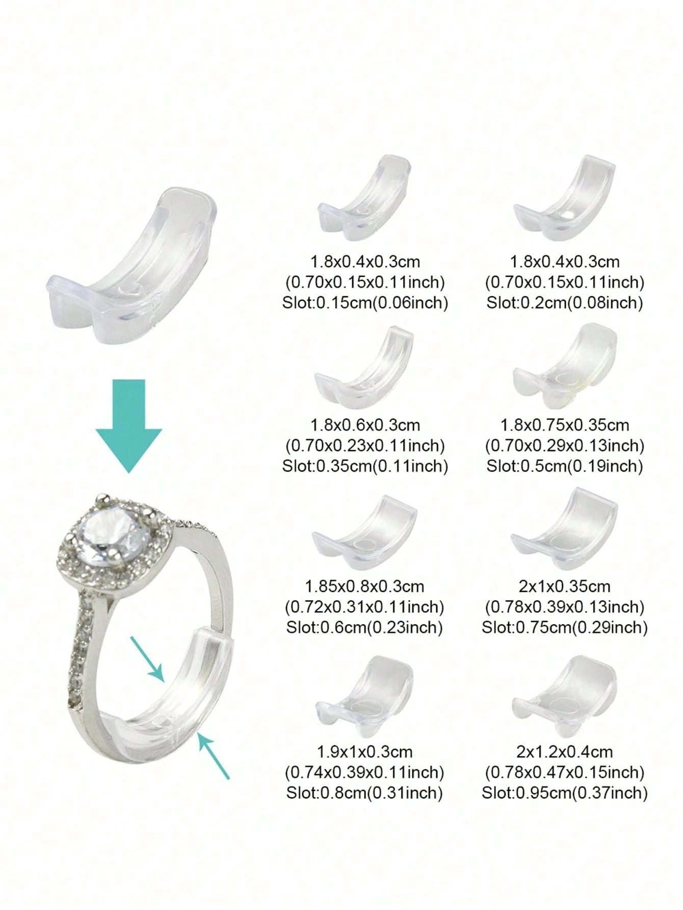 Ring Adjuster, Jewelry Ring Accessories, Reusable, Suitable For Various Ring Styles, Comes With Transparent Storage Box As Gift