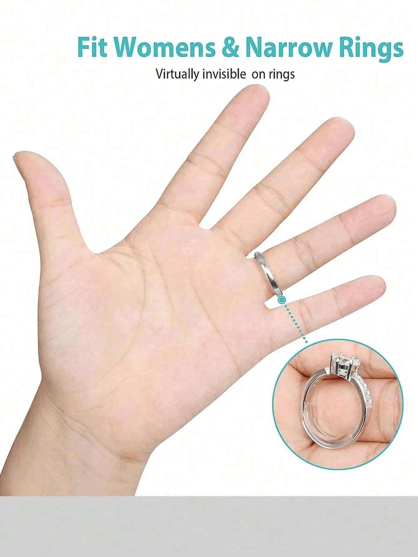 Ring Adjuster, Jewelry Ring Accessories, Reusable, Suitable For Various Ring Styles, Comes With Transparent Storage Box As Gift