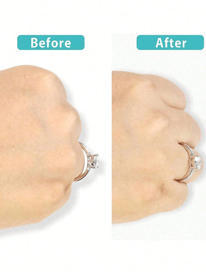 Ring Adjuster, Jewelry Ring Accessories, Reusable, Suitable For Various Ring Styles, Comes With Transparent Storage Box As Gift