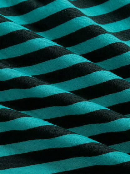 ROMWE Goth Y2K Hot Girl Retro Striped Fitted Plus Size Tube Top For Music Festival