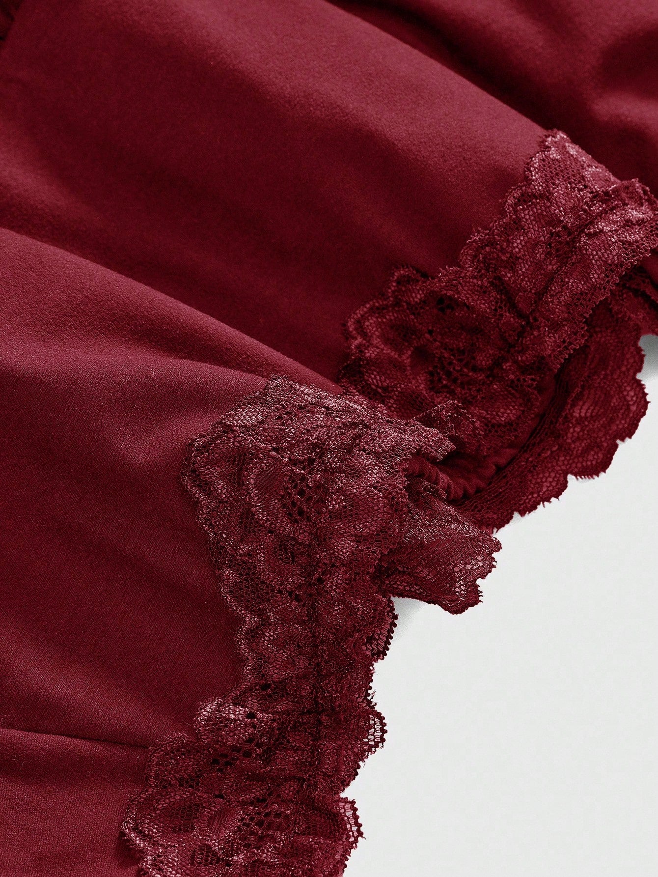 ROMWE Grunge Punk Women Spring Summer Low-Waist Lace Trim Layered Ruffle Tie-Up Asymmetric Ruched Red Mini Skirt