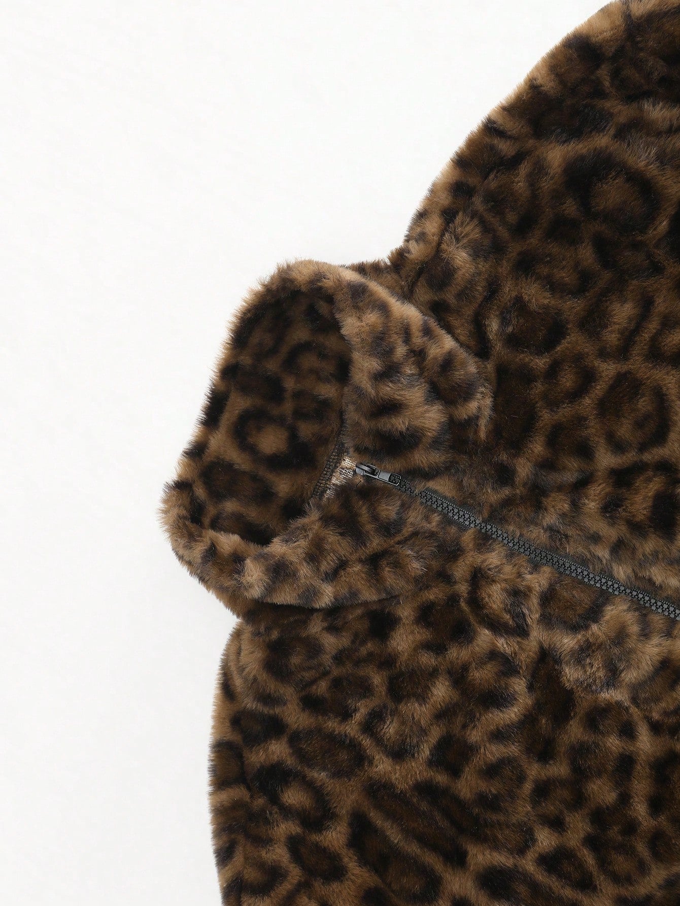 ROMWE MEN Street Life Spring Casual Leopard Unisex Leopard Textured Street Style Jacket, Casual Autumn/Winter