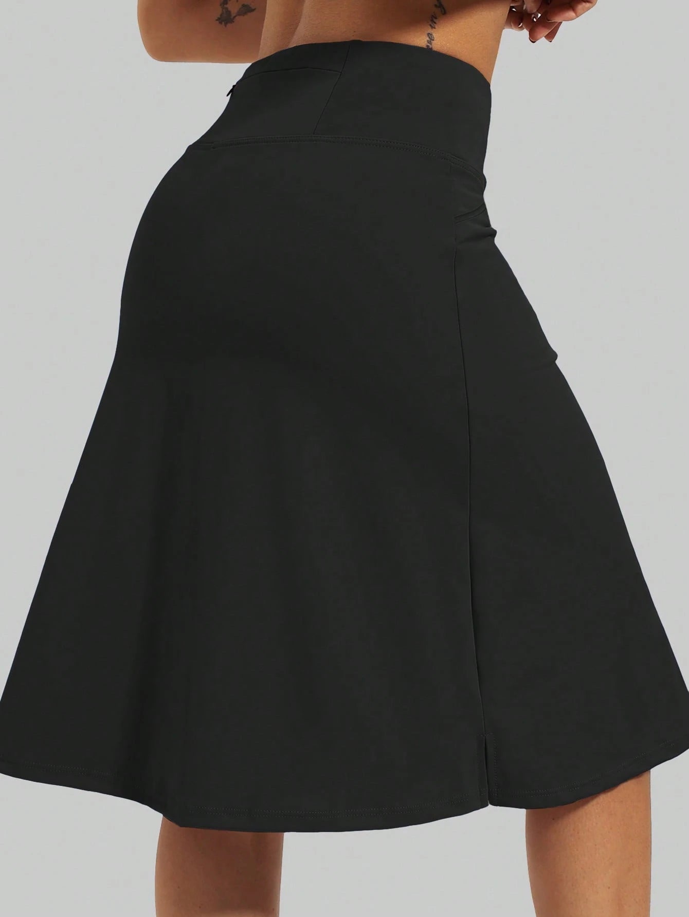 RUNONWHEELS 5 Women's Golf Skirt, Mid-Length Tennis Skirt Knee-Length, Sports Casual Pockets UV Protection Summer