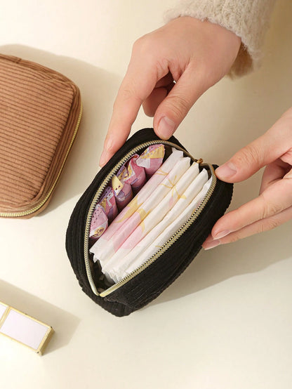 Sanitary Napkins Storage Bag, Large Capacity Portable Storage Bag, Menstrual Napkins Sorting Bag, Miscellaneous Cosmetics Storage Bag, Student Monthly Bag, Suitable For Students, Office Workers, Trave