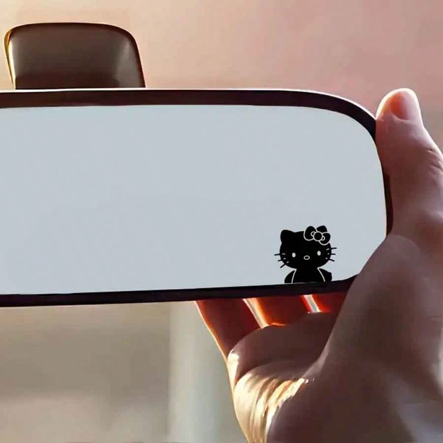 SANRIO 1pc Hello Kitty Fun Creative Car Sticker, Cute Car Interior Decoration Accessory, Exterior/Interior Car Sticker, Suitable For Cars, Trucks, Motorcycles, Walls, Durable Cartoon Design, Easy To A