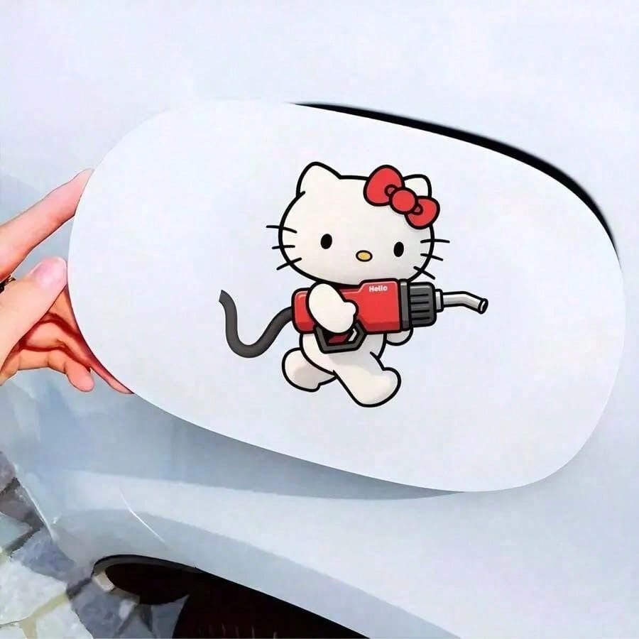 SANRIO 1pc Hello Kitty Fun Creative Car Sticker, Cute Car Interior Decoration Accessory, Exterior/Interior Car Sticker, Suitable For Cars, Trucks, Motorcycles, Walls, Durable Cartoon Design, Easy To A