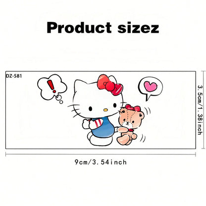SANRIO 1pc Hello Kitty Vehicle Rearview Mirror Stickers, Cute And Fun, Ideal For Cars, Trucks, Motorcycles, And Walls- Made To Last, Great For Gifting During Halloween, Christmas, New Year, And Other