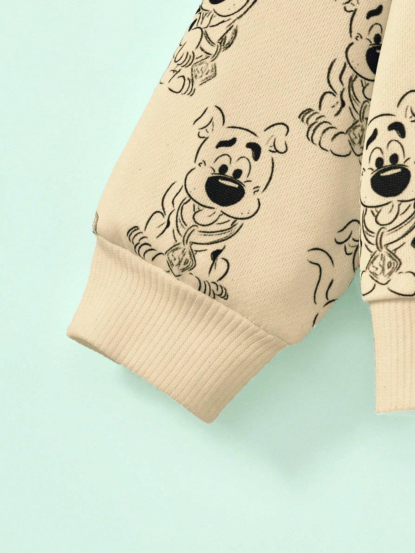 SCOOBY-DOO X Baby Boy Cartoon Puppy & Letter Print Casual Long Sleeve Sweatshirt And Brown Sweatpants Sports Outfit Baby Set Autumn Winter Season Mocha Baby Clothes Baby Boy Clothes Brown Baby B