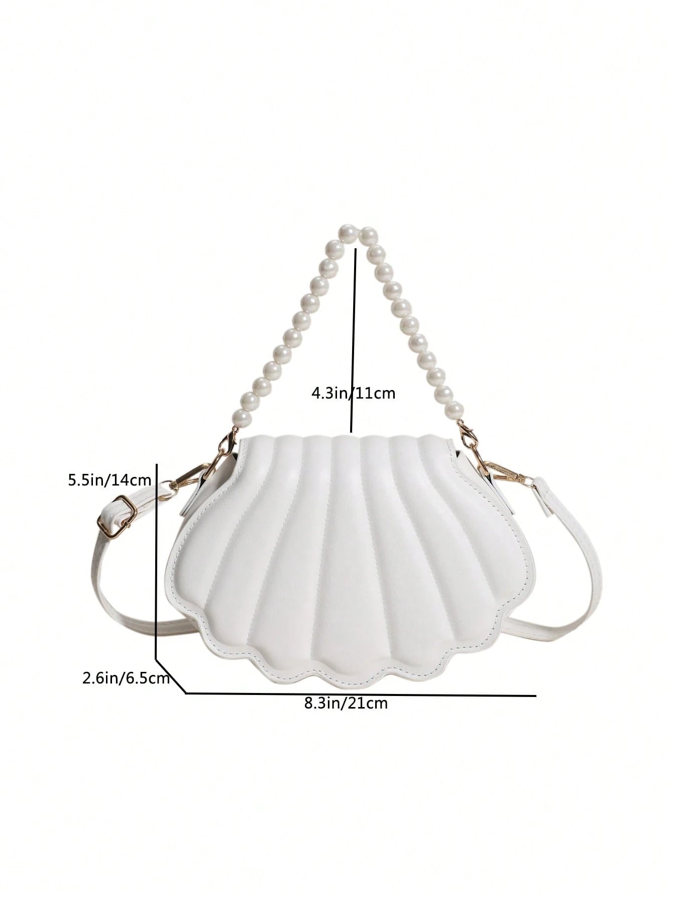 Seashell Shaped Faux Pearl Embellished Women's Handbag Crossbody Bag, Elegant Shell  Perfect For Parties Weddings Dinners & Banquets