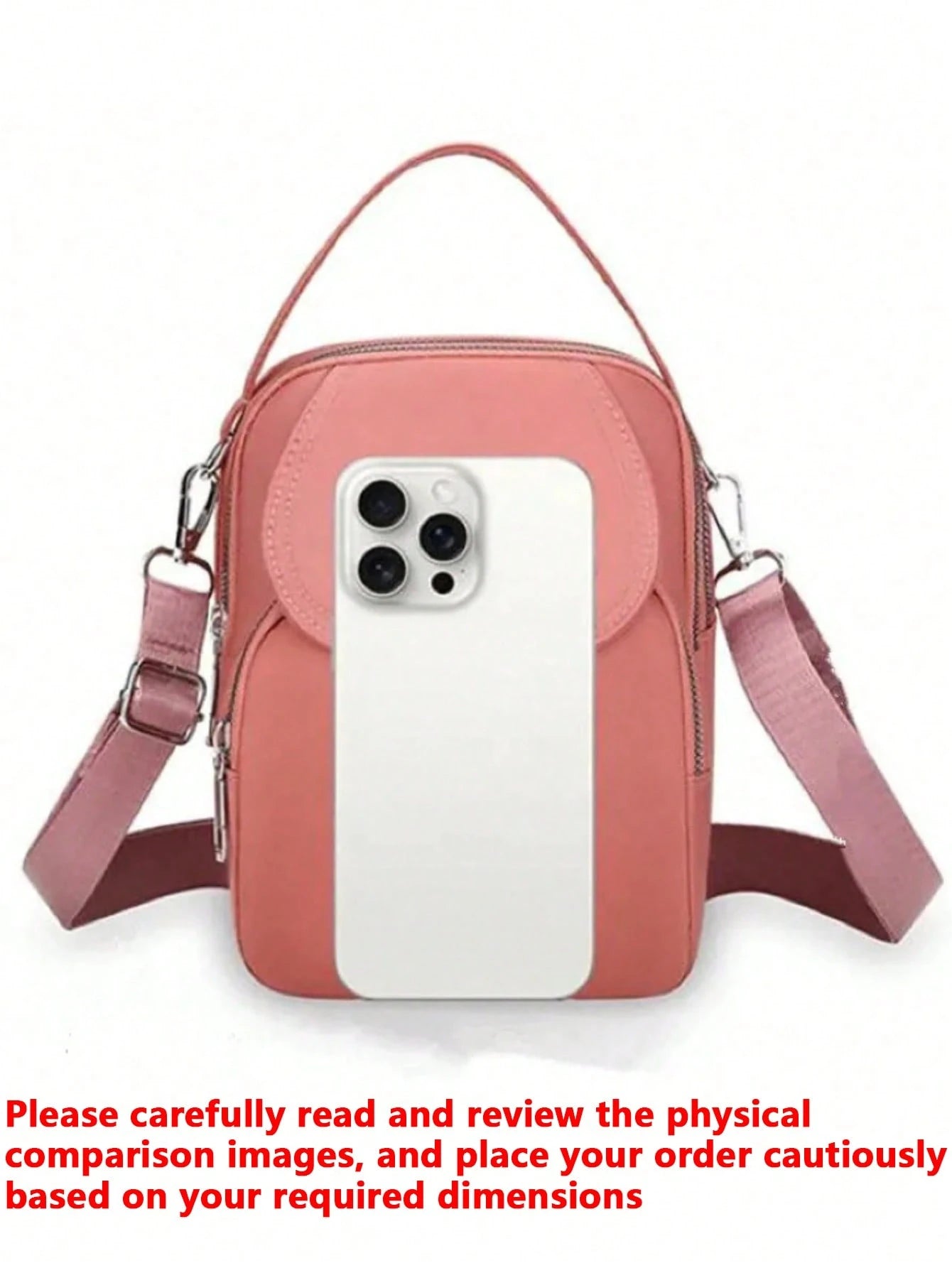 Seka Paul Women's Fashionable Crossbody Bag, Zipper Underarm Bag, Portable Backpack, Decorative Items, Paired With Solid Color Design, Simple And Fashion