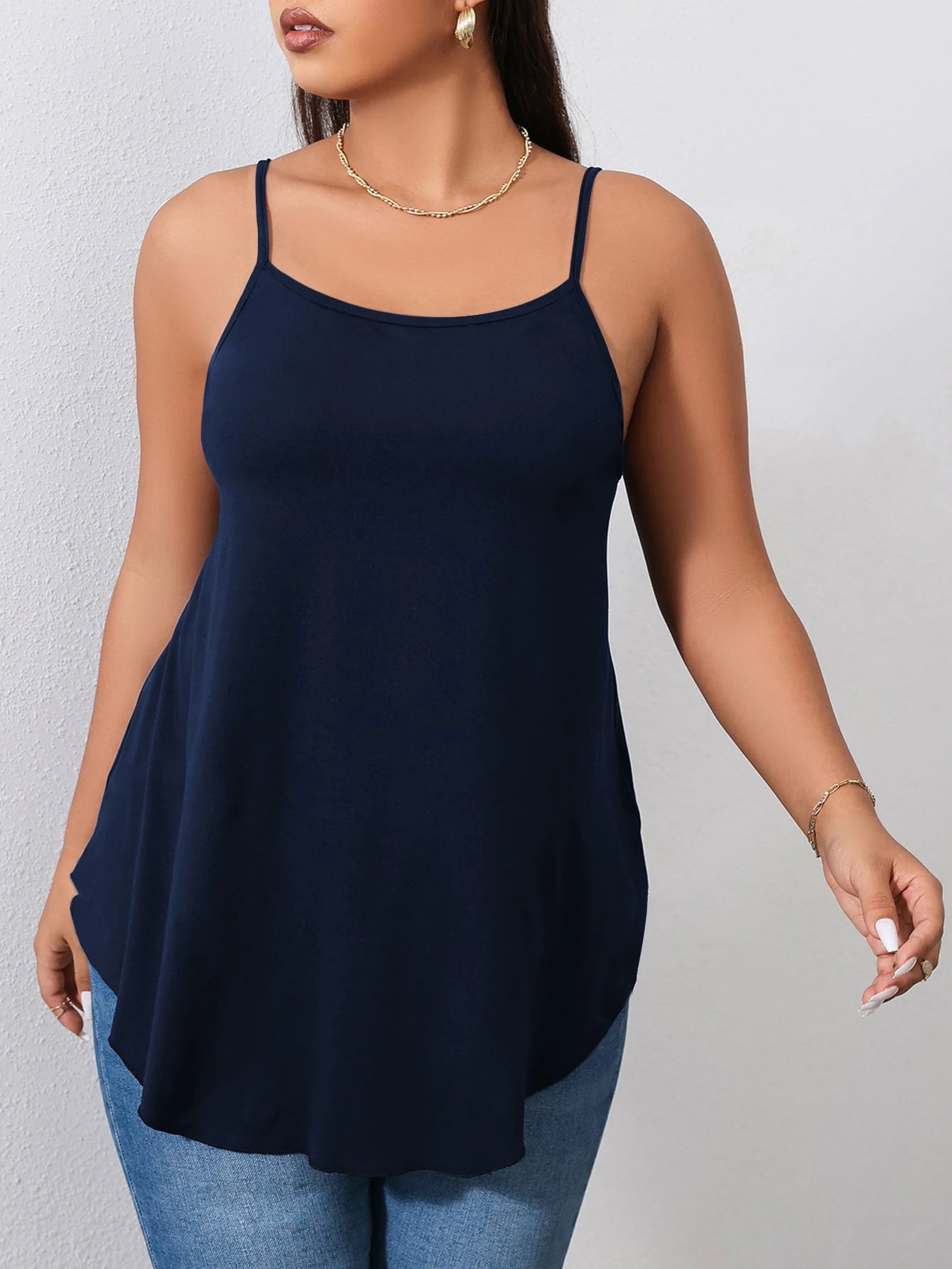 Shapeblank Plus Solid Cami Top