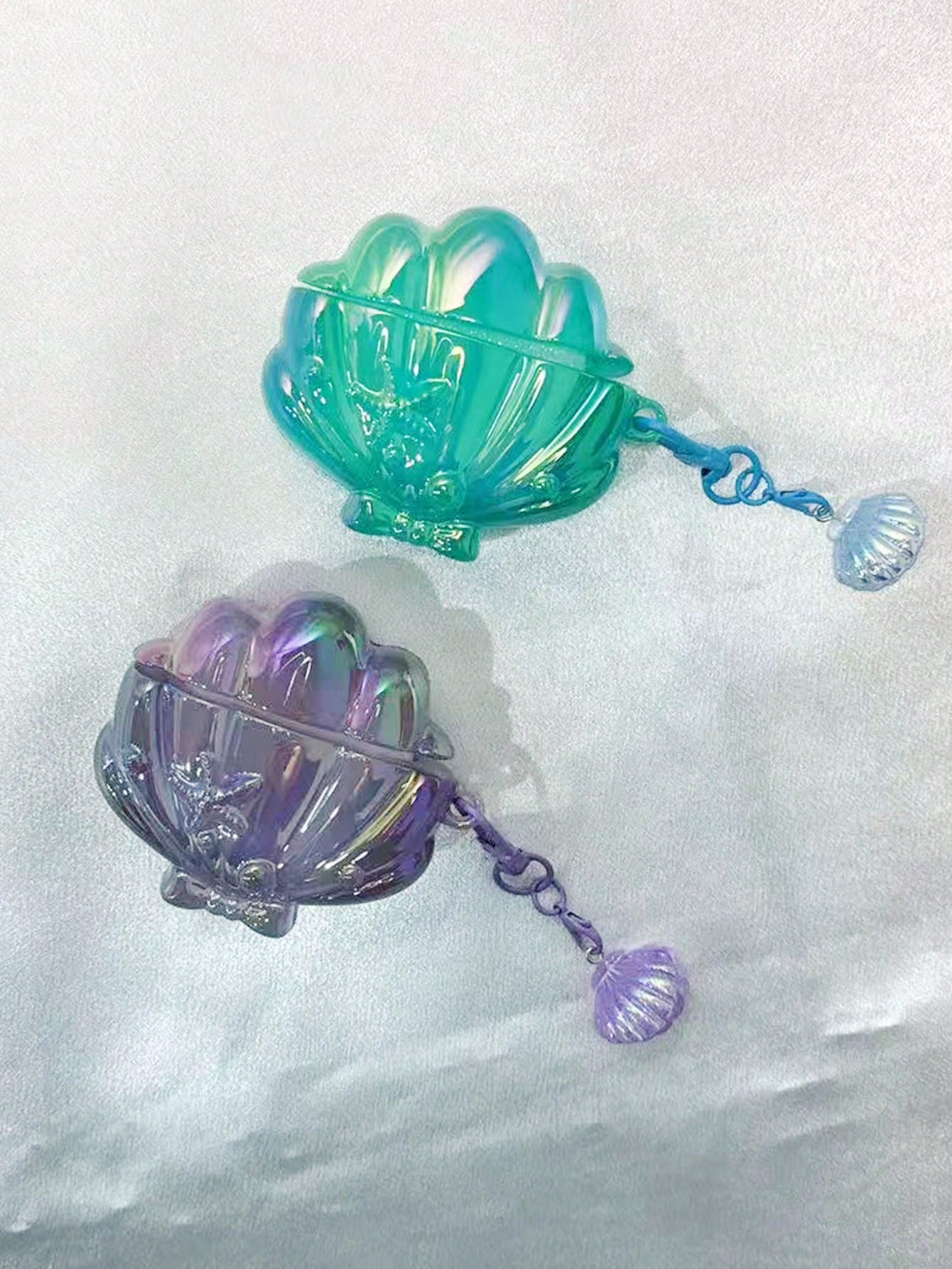Shell 1pc Shiny Glitter Seashell Design Wireless Bluetooth Protective Case Compatible With Airpods 4/ 3, 1/2, Pro 4th Gen