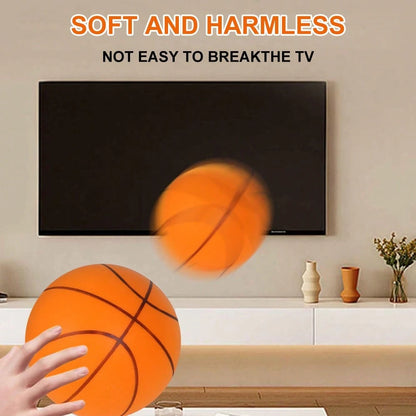 Silent Indoor Training Basketball, Foam Material, Noiseless Bounce, Ideal For Kids' Home Practice Line Silent Ball- 22 Cm Ball No. 5