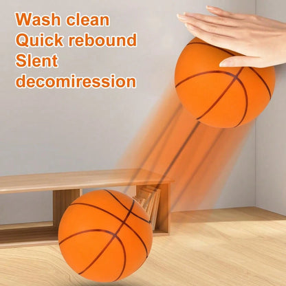 Silent Indoor Training Basketball, Foam Material, Noiseless Bounce, Ideal For Kids' Home Practice Line Silent Ball- 22 Cm Ball No. 5