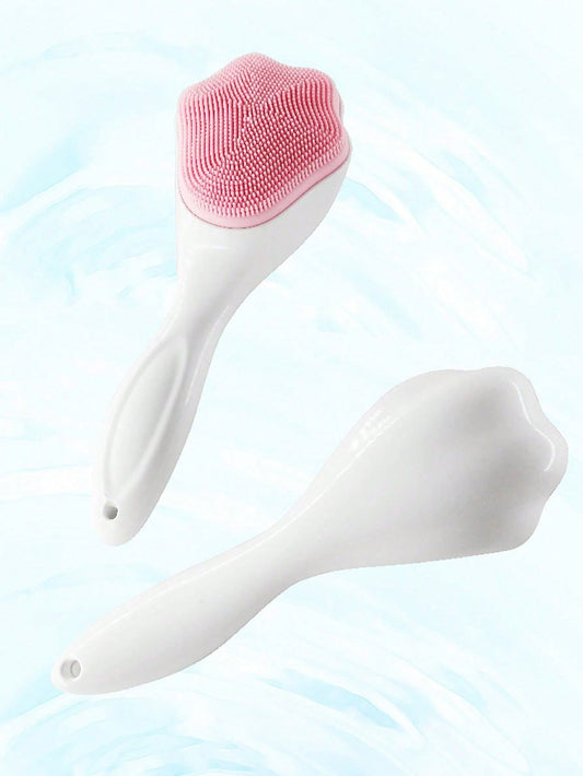 Silicone Cat Paw Facial Cleansing Massage Brush Soft Bristle Face Washer Blackhead & Dirt Remover Deep Pore Cleaning Tool