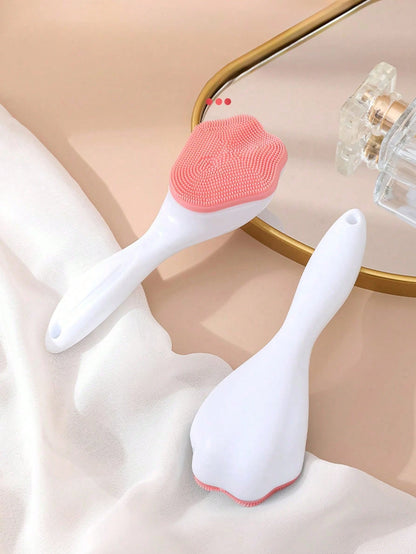 Silicone Cat Paw Facial Cleansing Massage Brush Soft Bristle Face Washer Blackhead & Dirt Remover Deep Pore Cleaning Tool